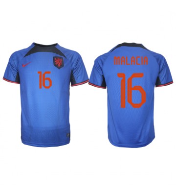 Lacne Muži Futbalové dres Holandsko Tyrell Malacia #16 MS 2022 Krátky Rukáv - Preč
